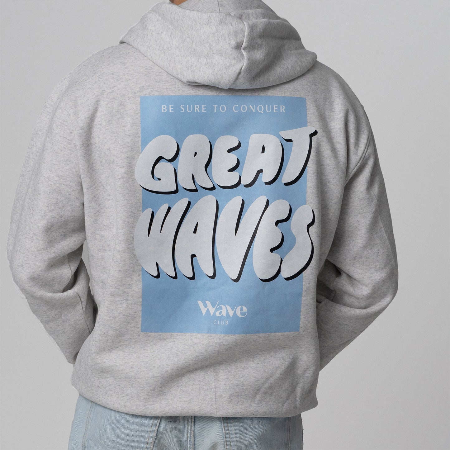 Great Waves Hoodie | Light grey (Ash)